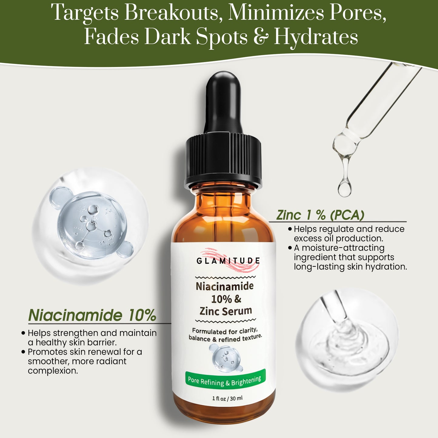 Niacinamide 10% + Zinc Serum texture close-up