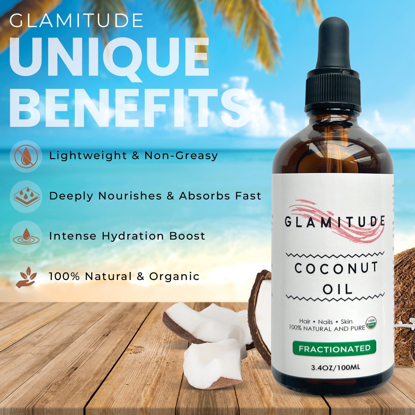 Organic Cold-Pressed Coconut Oil – 100% Pure & Unrefined for Cooking, Skin & Hair Care