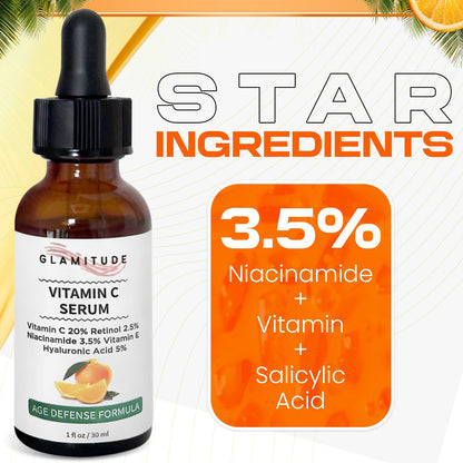 Vitamin C Serum for Radiant and Youthful Skin - Anti-Aging, Brightening, and Hydrating Formula
