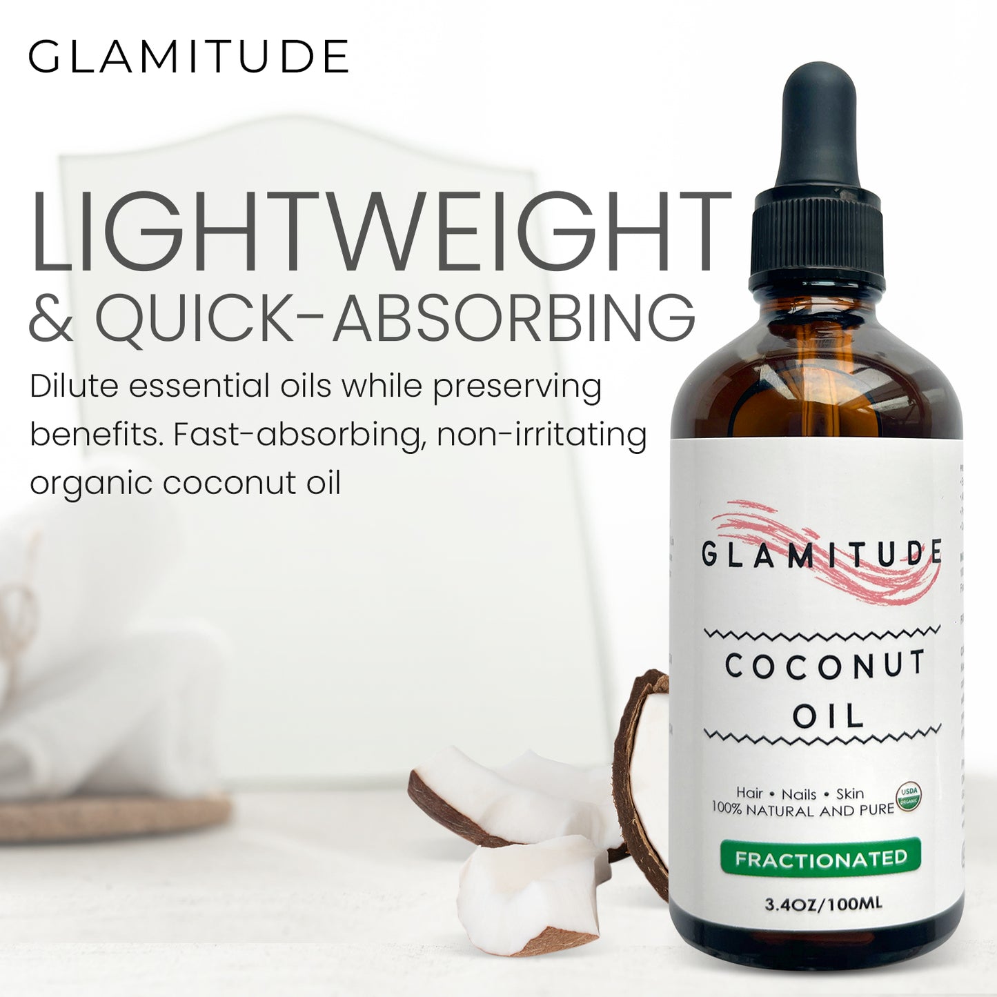 Organic Cold-Pressed Coconut Oil – 100% Pure & Unrefined for Cooking, Skin & Hair Care