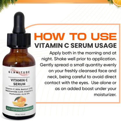 Vitamin C Serum for Radiant and Youthful Skin - Anti-Aging, Brightening, and Hydrating Formula