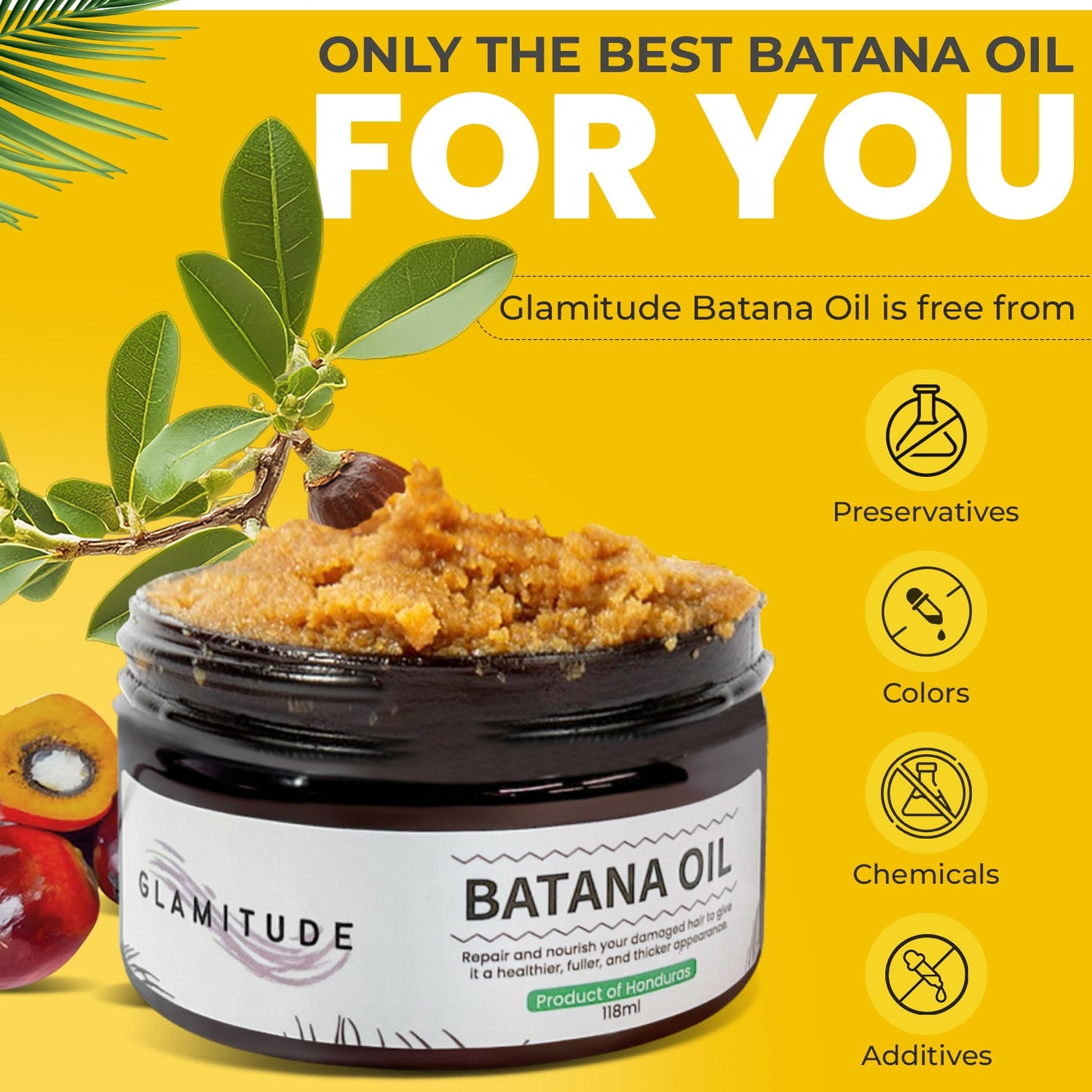 100% Pure Batana Oil – Premium Hair Growth & Scalp Nourishment – Cold-Pressed, Unrefined