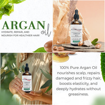 100% Pure Organic Argan Oil – Cold Pressed Moroccan Hair, Skin & Nail Treatment