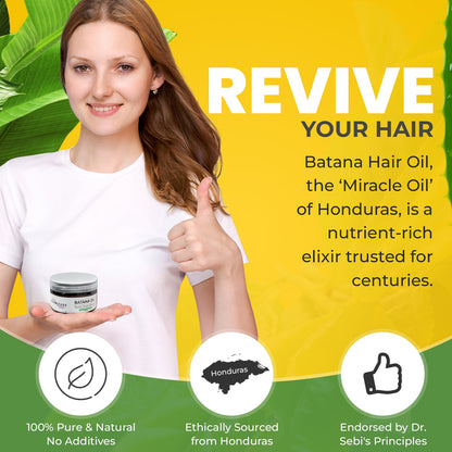 100% Pure Batana Oil – Premium Hair Growth & Scalp Nourishment – Cold-Pressed, Unrefined
