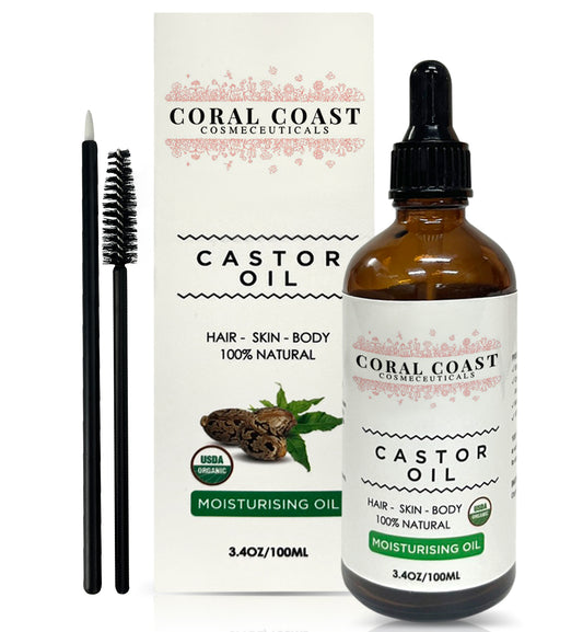 Organic Castor Oil - 100% Pure and Cold-Pressed