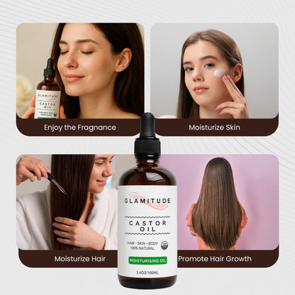 Organic Castor Oil - 100% Pure and Cold-Pressed